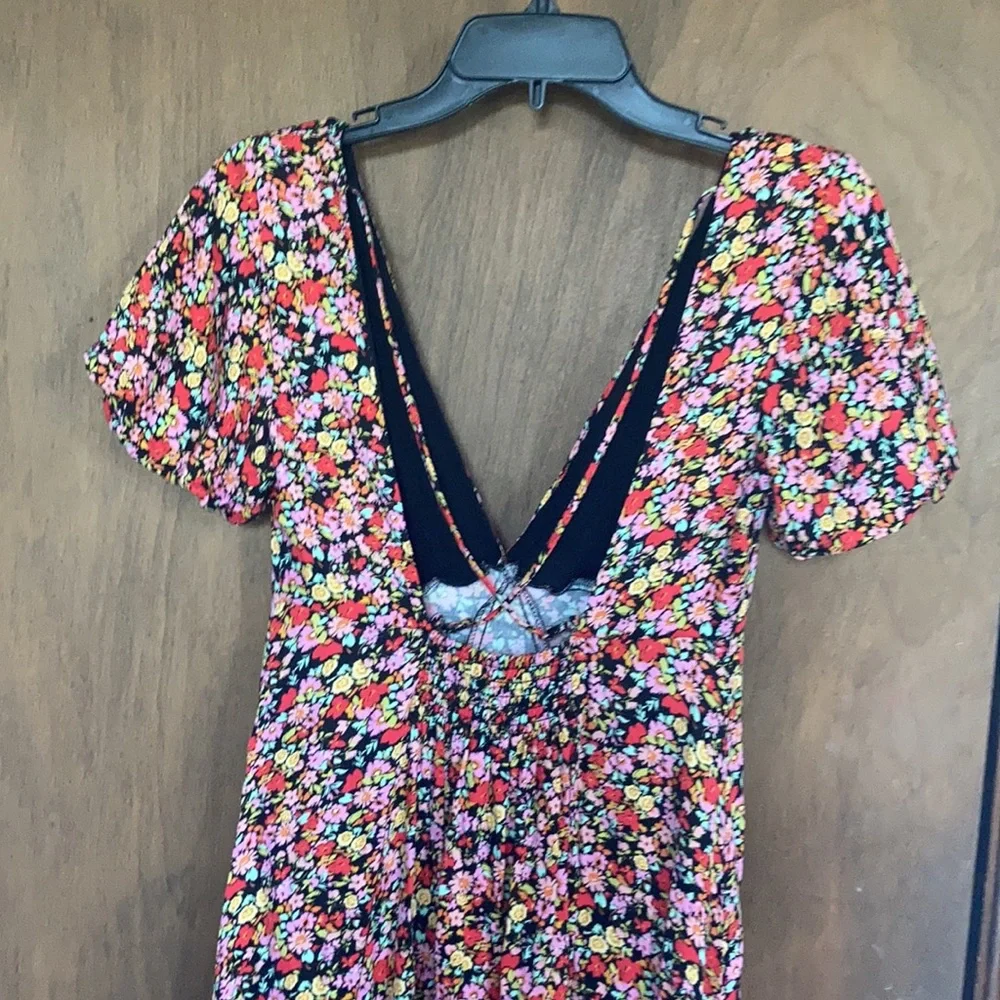 Rewind long floral print dress w criss cross in back boho XXL jrs - Picture 13 of 17